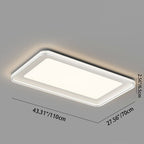 Modern Minimalist Round Square Rectangular Iron PVC LED Flush Mount Ceiling Light For Bedroom Lumendat