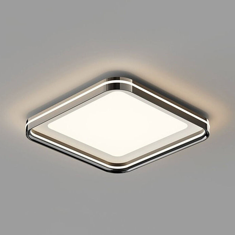 Modern Minimalist Round Square Rectangular Iron PVC LED Flush Mount Ceiling Light For Bedroom Lumendat