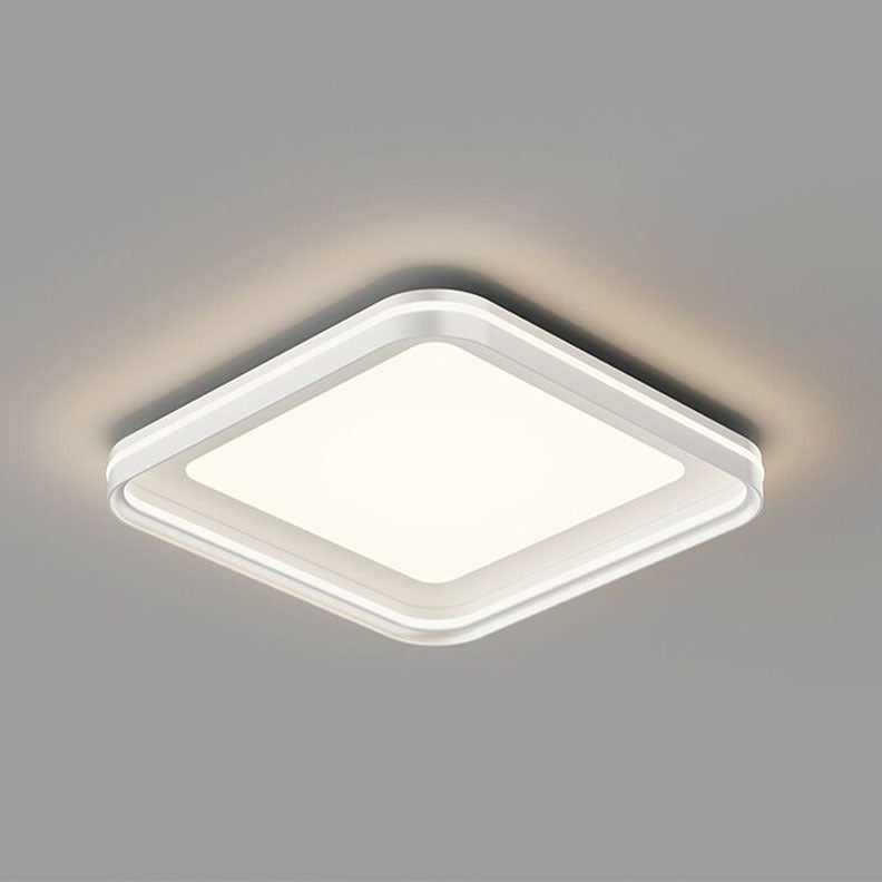Modern Minimalist Round Square Rectangular Iron PVC LED Flush Mount Ceiling Light For Bedroom Lumendat