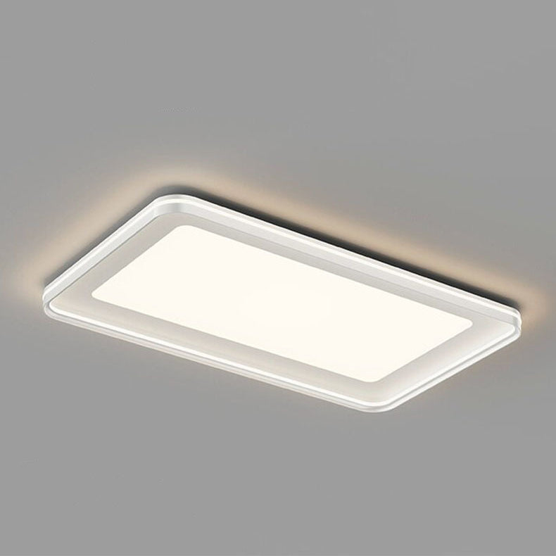 Modern Minimalist Round Square Rectangular Iron PVC LED Flush Mount Ceiling Light For Bedroom Lumendat