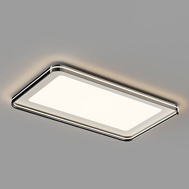 Modern Minimalist Round Square Rectangular Iron PVC LED Flush Mount Ceiling Light For Bedroom Lumendat