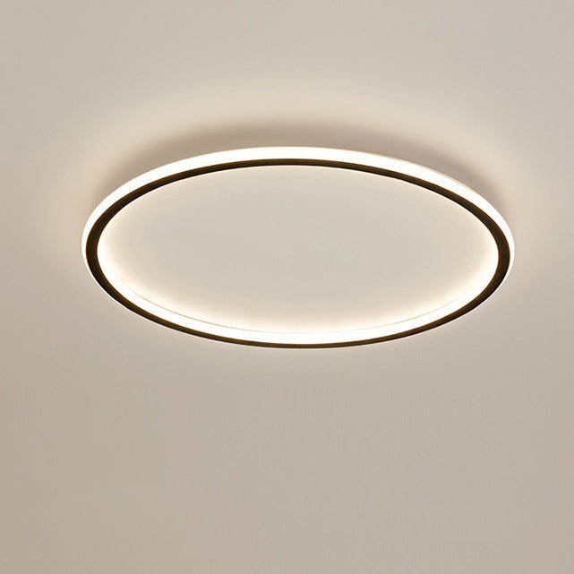 Modern Minimalist Round Iron Aluminum Acrylic LED Flush Mount Ceiling Light For Bedroom