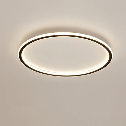 Modern Minimalist Round Iron Aluminum Acrylic LED Flush Mount Ceiling Light For Bedroom