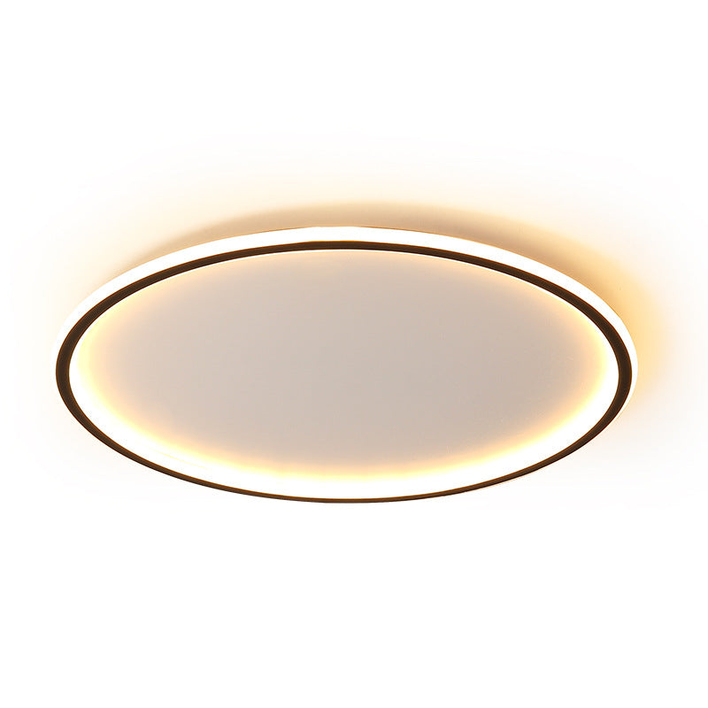 Modern Minimalist Round Iron Aluminum Acrylic LED Flush Mount Ceiling Light For Bedroom