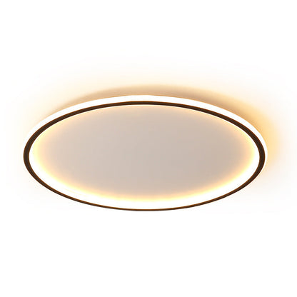 Modern Minimalist Round Iron Aluminum Acrylic LED Flush Mount Ceiling Light For Bedroom