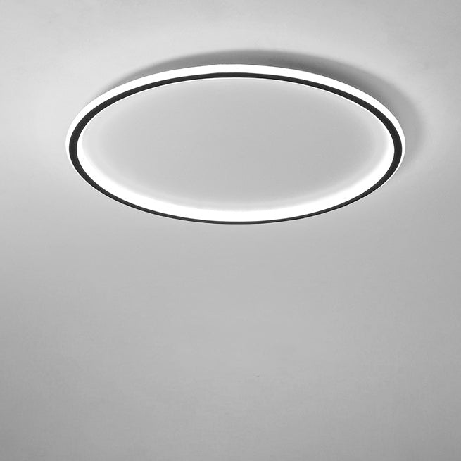 Modern Minimalist Round Iron Aluminum Acrylic LED Flush Mount Ceiling Light For Bedroom