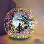 Modern Art Deco Disco 3d Firework Glass Ball Iron 1-light Pendant Light for Living Room BulbSquare