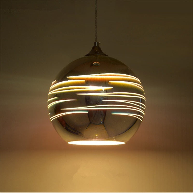 Modern Art Deco Disco 3d Firework Glass Ball Iron 1-light Pendant Light for Living Room BulbSquare
