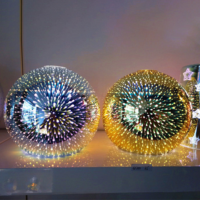 Modern Art Deco Disco 3d Firework Glass Ball Iron 1-light Pendant Light for Living Room BulbSquare