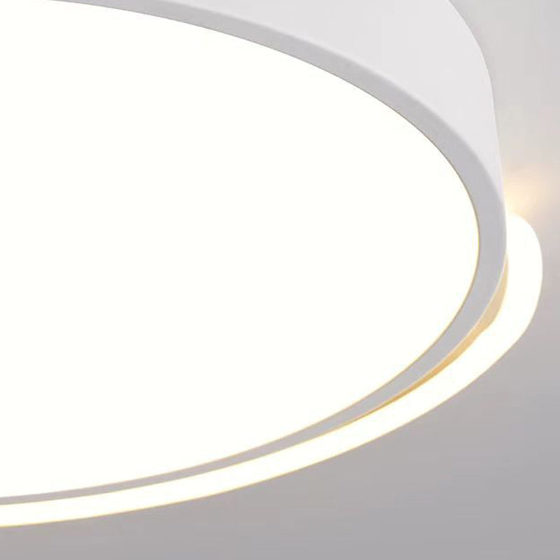 Modern Minimalist Geometric Round Iron Aluminum Acrylic LED Flush Mount Ceiling Light For Living Room
