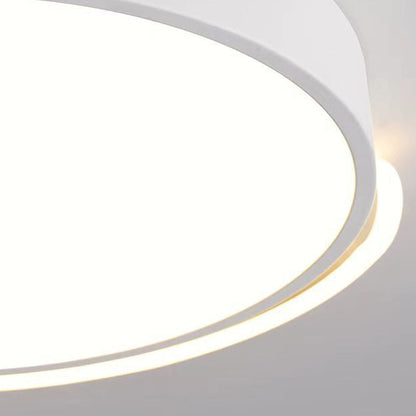 Modern Minimalist Geometric Round Iron Aluminum Acrylic LED Flush Mount Ceiling Light For Living Room