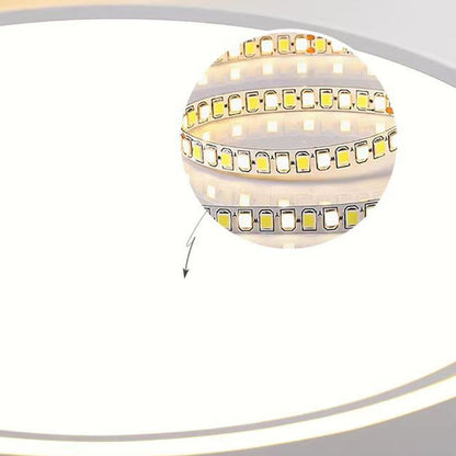 Modern Minimalist Geometric Round Iron Aluminum Acrylic LED Flush Mount Ceiling Light For Living Room