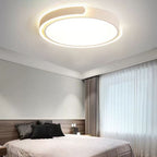 Modern Minimalist Geometric Round Iron Aluminum Acrylic LED Flush Mount Ceiling Light For Living Room