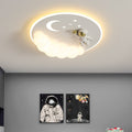 Lumendat Contemporary Creative Cartoon Kids Cloud Astronaut Mermaid Angel Iron Acrylic LED Flush Mount Ceiling Light For Bedroom Lumendat