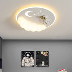 Lumendat Contemporary Creative Cartoon Kids Cloud Astronaut Mermaid Angel Iron Acrylic LED Flush Mount Ceiling Light For Bedroom Lumendat