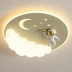 Lumendat Contemporary Creative Cartoon Kids Cloud Astronaut Mermaid Angel Iron Acrylic LED Flush Mount Ceiling Light For Bedroom Lumendat