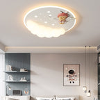 Lumendat Contemporary Creative Cartoon Kids Cloud Astronaut Mermaid Angel Iron Acrylic LED Flush Mount Ceiling Light For Bedroom Lumendat