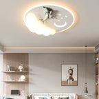 Lumendat Contemporary Creative Cartoon Kids Cloud Astronaut Mermaid Angel Iron Acrylic LED Flush Mount Ceiling Light For Bedroom Lumendat