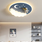 Lumendat Contemporary Creative Cartoon Kids Cloud Astronaut Mermaid Angel Iron Acrylic LED Flush Mount Ceiling Light For Bedroom Lumendat