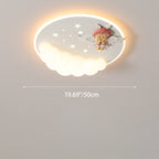 Lumendat Contemporary Creative Cartoon Kids Cloud Astronaut Mermaid Angel Iron Acrylic LED Flush Mount Ceiling Light For Bedroom Lumendat