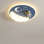 Lumendat Contemporary Creative Cartoon Kids Cloud Astronaut Mermaid Angel Iron Acrylic LED Flush Mount Ceiling Light For Bedroom Lumendat