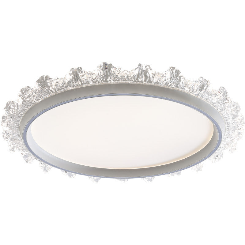 Modern Minimalist Water Splashes Round Hardware Aluminum Acrylic LED Flush Mount Ceiling Light For Living Room