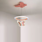 Lumendat Contemporary Creative Kids Round Cartoon Butterfly Acrylic Iron LED Chandelier For Bedroom Lumendat