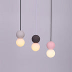 Contemporary Nordic Globe Terrazzo Acrylic Glass 1-light Pendant Light for Bedroom