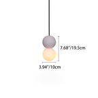 Contemporary Nordic Globe Terrazzo Acrylic Glass 1-light Pendant Light for Bedroom