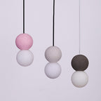 Contemporary Nordic Globe Terrazzo Acrylic Glass 1-light Pendant Light for Bedroom