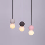 Contemporary Nordic Globe Terrazzo Acrylic Glass 1-light Pendant Light for Bedroom