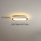 Modern Minimalist Linear Iron Aluminum Silicone LED Flush Mount Ceiling Light for Bedroom