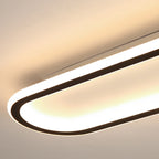 Modern Minimalist Linear Iron Aluminum Silicone LED Flush Mount Ceiling Light for Bedroom