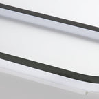 Modern Minimalist Linear Iron Aluminum Silicone LED Flush Mount Ceiling Light for Bedroom