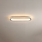 Modern Minimalist Linear Iron Aluminum Silicone LED Flush Mount Ceiling Light for Bedroom