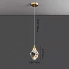 Modern Luxury Diamond Cube Crystal Iron LED Pendant Light For Bedroom