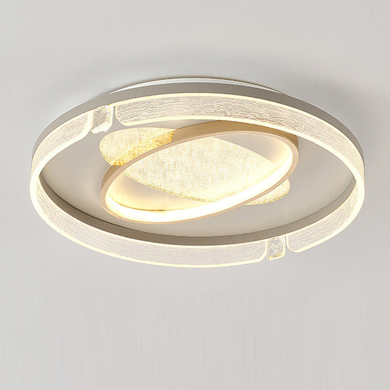 Modern Luxury Combination Oval Round Square Acrylic Aluminum LED Flush Mount Ceiling Light For Living Room
