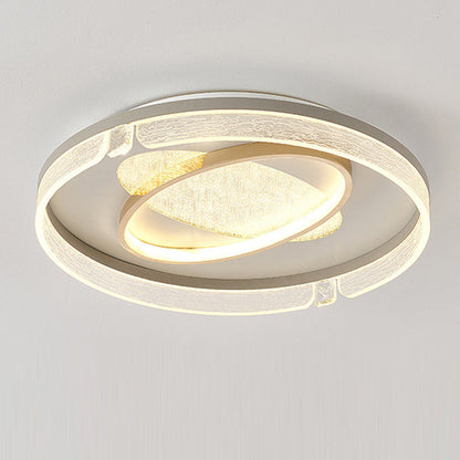 Modern Luxury Combination Oval Round Square Acrylic Aluminum LED Flush Mount Ceiling Light For Living Room