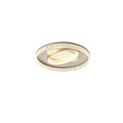 Modern Luxury Combination Oval Round Square Acrylic Aluminum LED Flush Mount Ceiling Light For Living Room