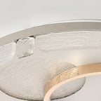 Modern Luxury Combination Oval Round Square Acrylic Aluminum LED Flush Mount Ceiling Light For Living Room