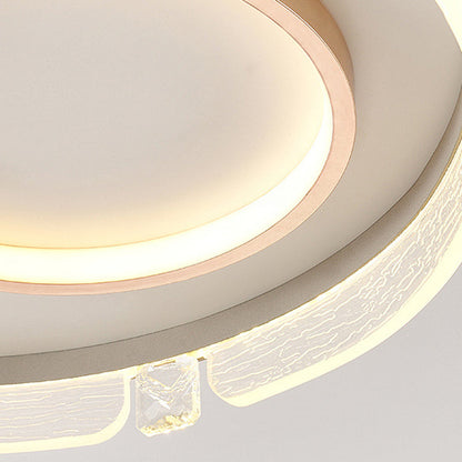 Modern Luxury Combination Oval Round Square Acrylic Aluminum LED Flush Mount Ceiling Light For Living Room