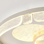 Modern Luxury Combination Oval Round Square Acrylic Aluminum LED Flush Mount Ceiling Light For Living Room