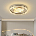Modern Luxury Combination Oval Round Square Acrylic Aluminum LED Flush Mount Ceiling Light For Living Room