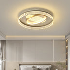 Modern Luxury Combination Oval Round Square Acrylic Aluminum LED Flush Mount Ceiling Light For Living Room