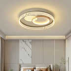Modern Luxury Combination Oval Round Square Acrylic Aluminum LED Flush Mount Ceiling Light For Living Room
