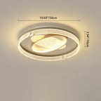 Modern Luxury Combination Oval Round Square Acrylic Aluminum LED Flush Mount Ceiling Light For Living Room