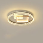 Modern Luxury Combination Oval Round Square Acrylic Aluminum LED Flush Mount Ceiling Light For Living Room