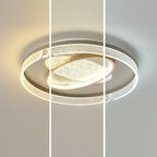 Modern Luxury Combination Oval Round Square Acrylic Aluminum LED Flush Mount Ceiling Light For Living Room