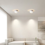 Modern Minimalist Cylinder Acrylic Aluminum LED Flush Mount Ceiling Light for Living Room