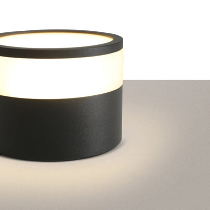 Modern Minimalist Cylinder Acrylic Aluminum LED Flush Mount Ceiling Light for Living Room